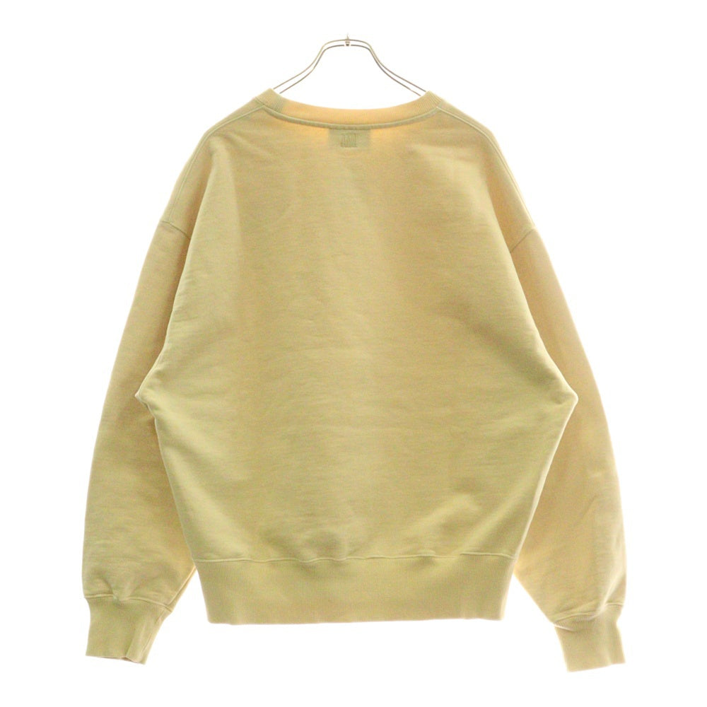 AMI Alexandre Mattiussi(アミアレクサンドルマテュッシ) Sweatshirt ロゴ刺繍 クルーネックスウェットトレーナー ベージュ H20HJ034.747