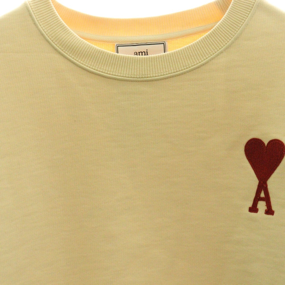AMI Alexandre Mattiussi(アミアレクサンドルマテュッシ) Sweatshirt ロゴ刺繍 クルーネックスウェットトレーナー ベージュ H20HJ034.747