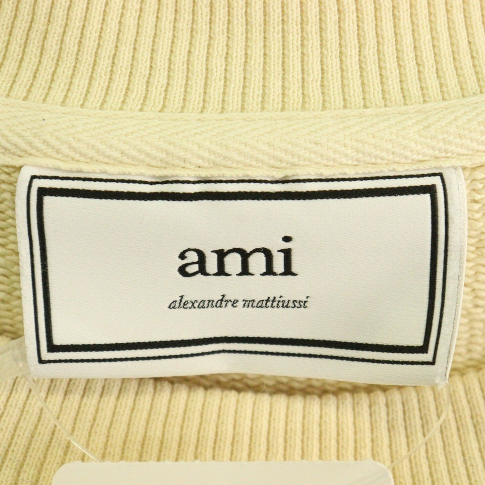 AMI Alexandre Mattiussi(アミアレクサンドルマテュッシ) Sweatshirt ロゴ刺繍 クルーネックスウェットトレーナー ベージュ H20HJ034.747