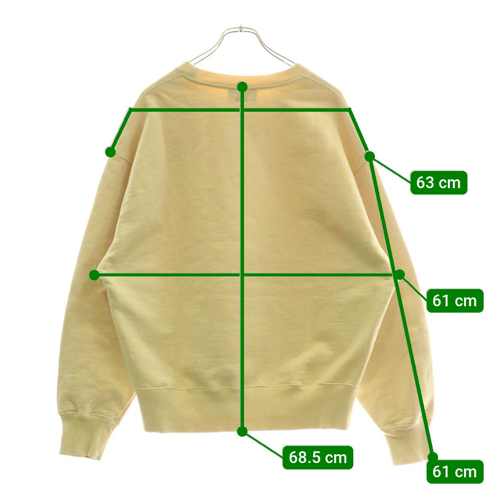 AMI Alexandre Mattiussi(アミアレクサンドルマテュッシ) Sweatshirt ロゴ刺繍 クルーネックスウェットトレーナー ベージュ H20HJ034.747