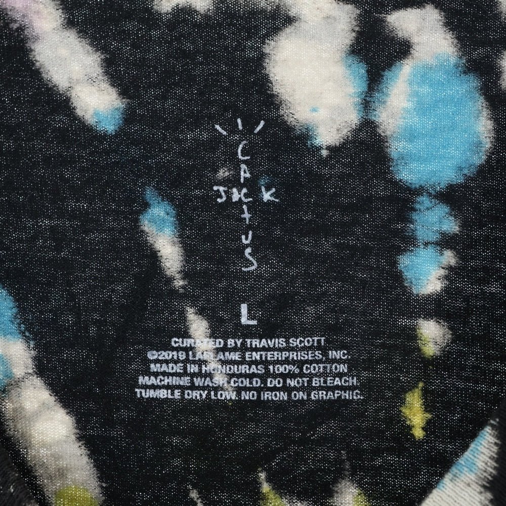 Cactus Jack(カクタスジャック) Travis Scott Highest In The Room Tee トラヴィススコット タイダイ半袖Tシャツ ブラック