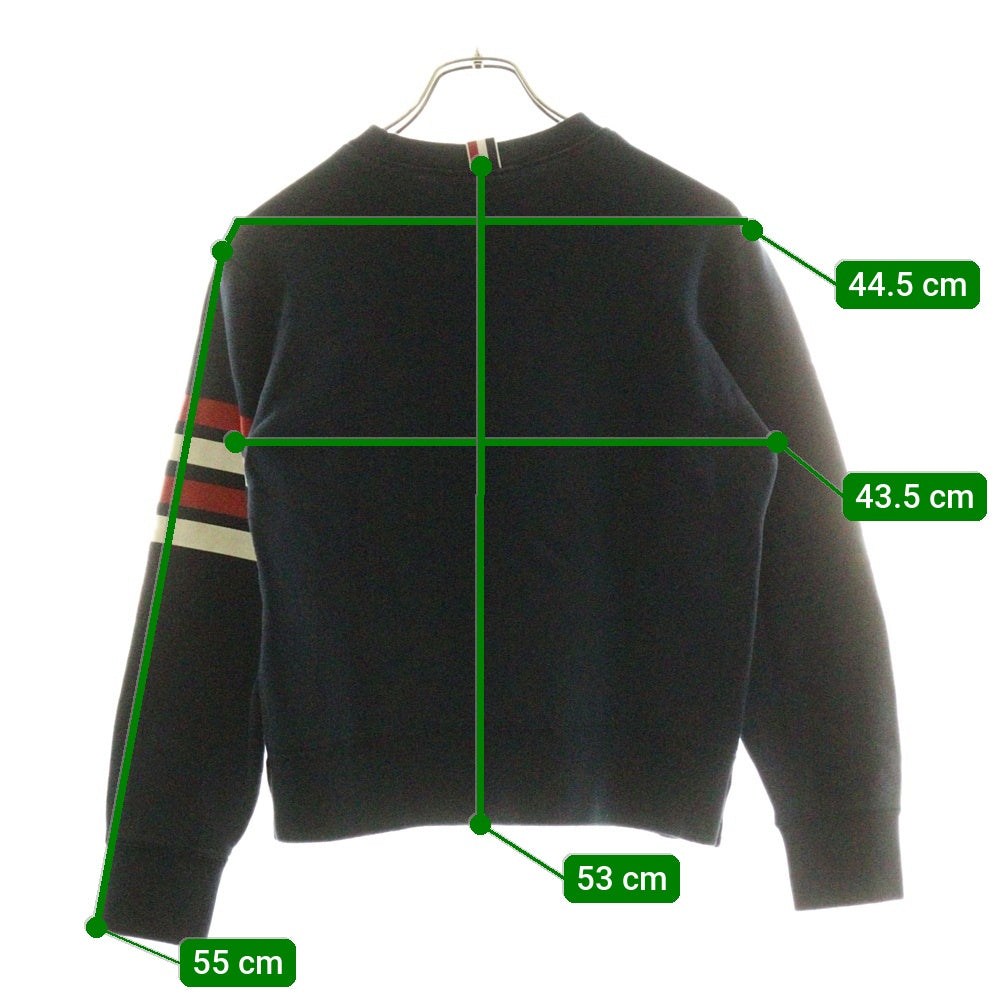 THOM BROWNE(トムブラウン) 4BAR Sweatshirt クルーネックスウェットトレーナー ネイビー MJT021F00074