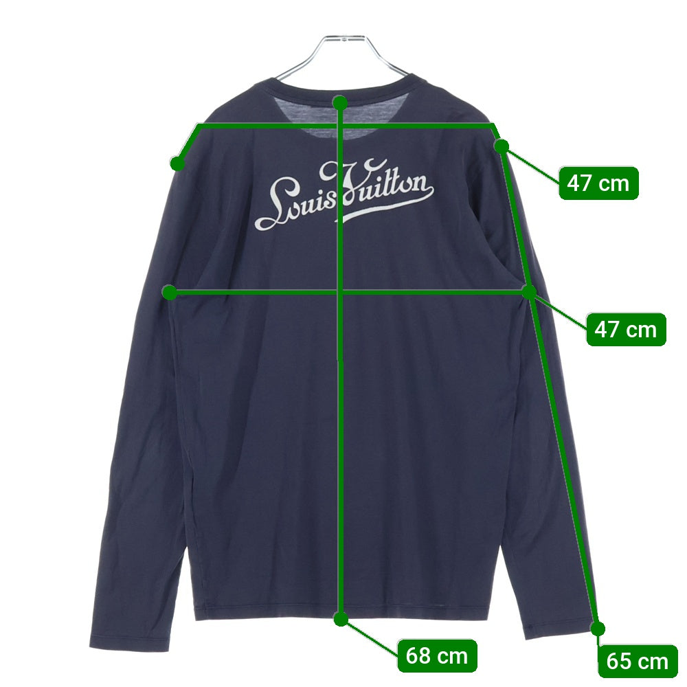 LOUIS VUITTON(ルイヴィトン) 12SS L/S T-Shirt フロッキーロゴ 長袖Tシャツ グレー ロンT RM121M HIJR04JEZ