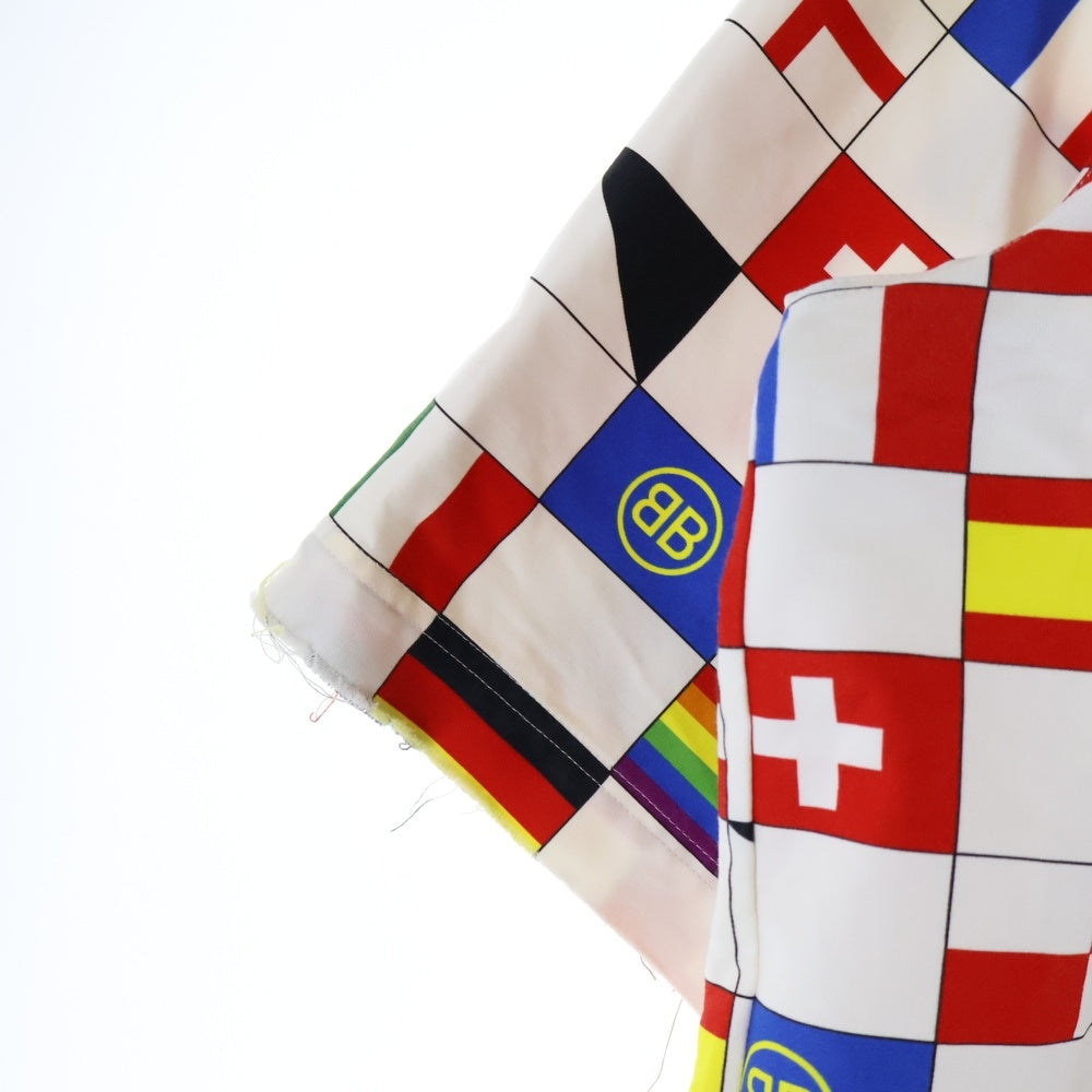 BALENCIAGA(バレンシアガ) 18SS Oversized Flag Shirt 総柄 国旗プリント 半袖シャツ マルチ