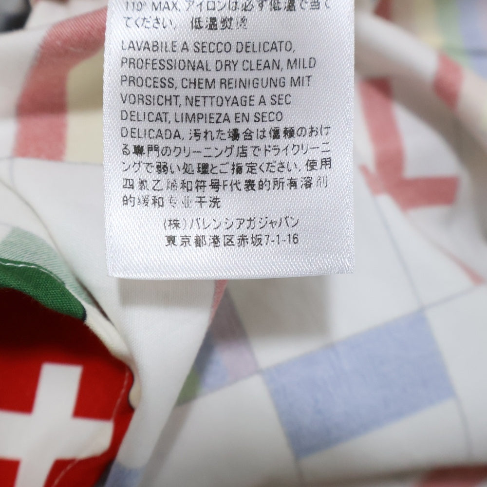 BALENCIAGA(バレンシアガ) 18SS Oversized Flag Shirt 総柄 国旗プリント 半袖シャツ マルチ