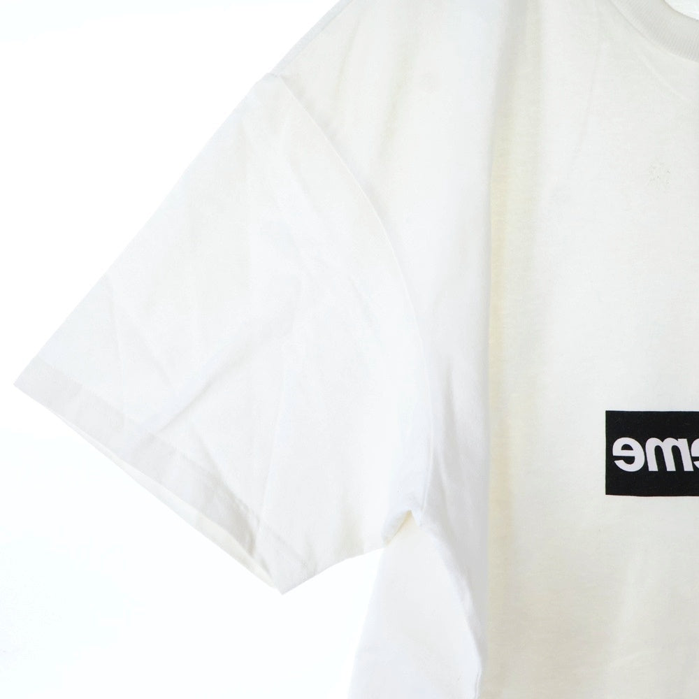 SUPREME(シュプリーム) 18AW ×Comme des Garcons SHIRT Split Box Logo Tee コムデギャルソンシャツ スプリットボックスロゴ 半袖Tシャツ ホワイト