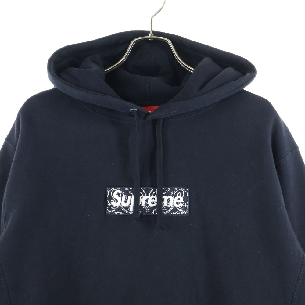 SUPREME(シュプリーム) 19AW Bandana Box Logo Hooded Sweatshirt バンダナボックスロゴ プルオーバースウェットパーカー フーディー ブラック