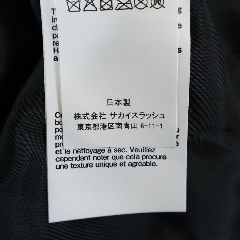 Sacai(サカイ) ×WTAPS Cotton Back Satin Jacket ダブルタップス コットン バック サテン ジャケット ブラック 25-03693M