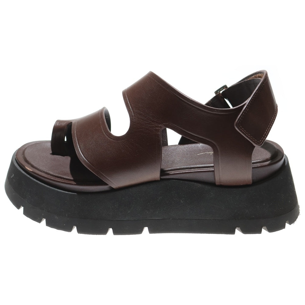 3.1 Phillip Lim(スリーワンフィリップリム) 23SS KATE LUG SOLE DAD SANDAL 厚底レザーサンダル ブラウン レディース SS23-T857SEN