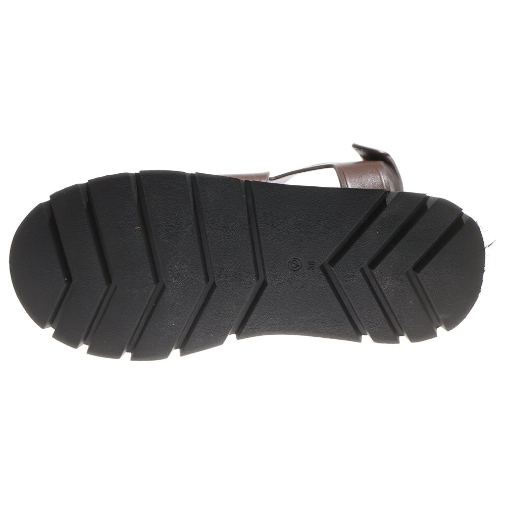 3.1 Phillip Lim(スリーワンフィリップリム) 23SS KATE LUG SOLE DAD SANDAL 厚底レザーサンダル ブラウン レディース SS23-T857SEN