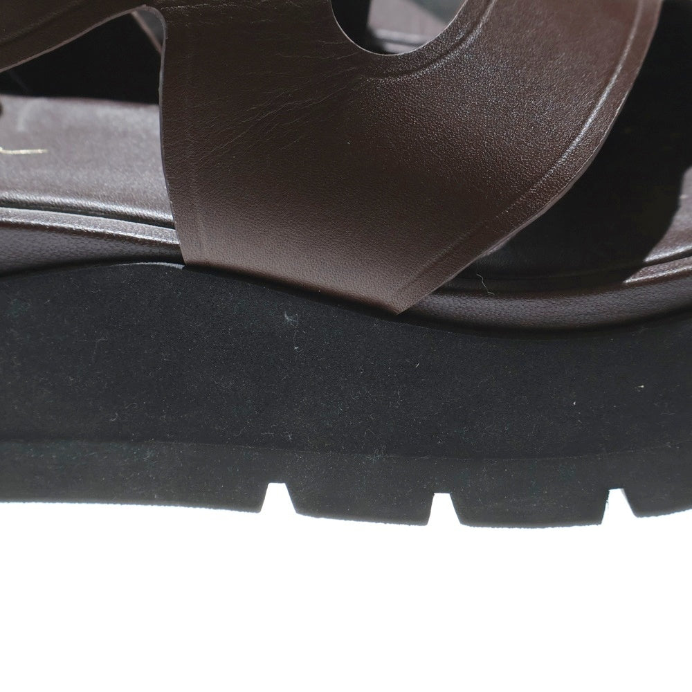 3.1 Phillip Lim(スリーワンフィリップリム) 23SS KATE LUG SOLE DAD SANDAL 厚底レザーサンダル ブラウン レディース SS23-T857SEN