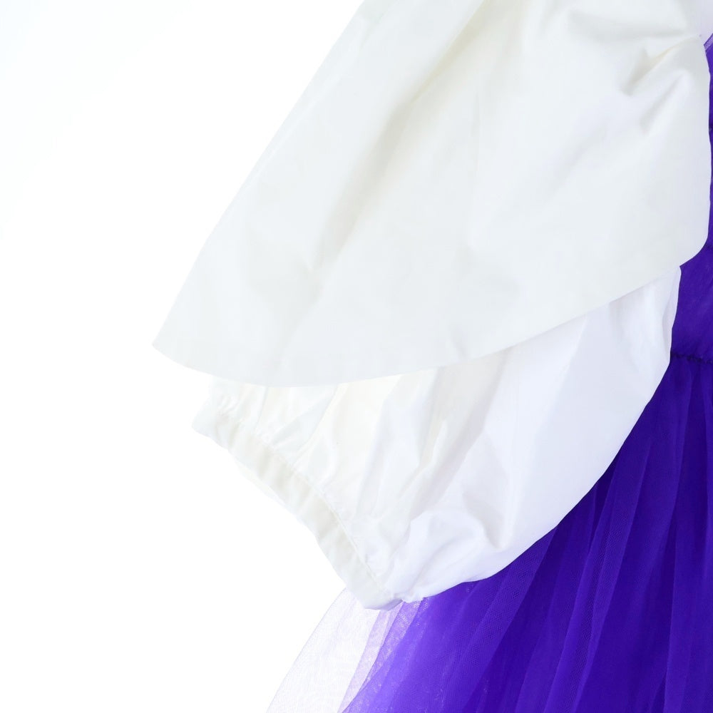 VIVIANO(ヴィヴィアーノ) 23SS Tulle Dress チュールデザイン ドレス ブラウス パープル レディース VS-SS23-SH05