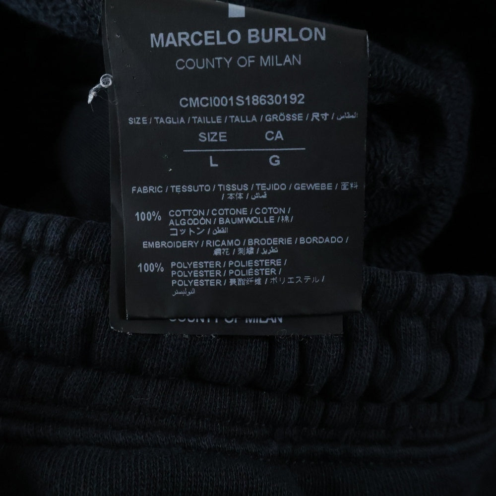 MARCELO BURLON(マルセロバーロン) 18SS ×Disney Short Pants ディズニー スウェットハーフパンツ ショーツ ブラック CMCI001S18630192