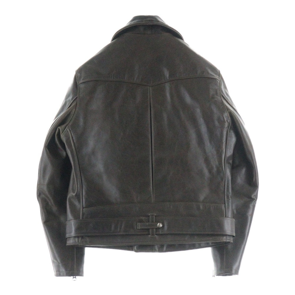 SCHOTT(ショット) D-POCKET RIDERS Dポケット レザーライダースジャケット ブラウン 7824250008