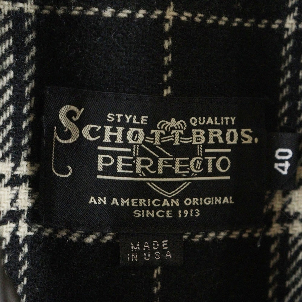 SCHOTT(ショット) D-POCKET RIDERS Dポケット レザーライダースジャケット ブラウン 7824250008