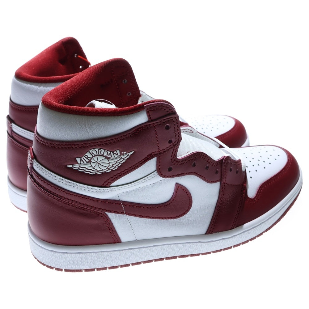 NIKE(ナイキ) AIR JORDAN1 RETRO HIGH OG エアジョーダン1 アーティザナルレッド ハイカットスニーカー ホワイト/レッド US9.5/27.5cm DZ5485-160