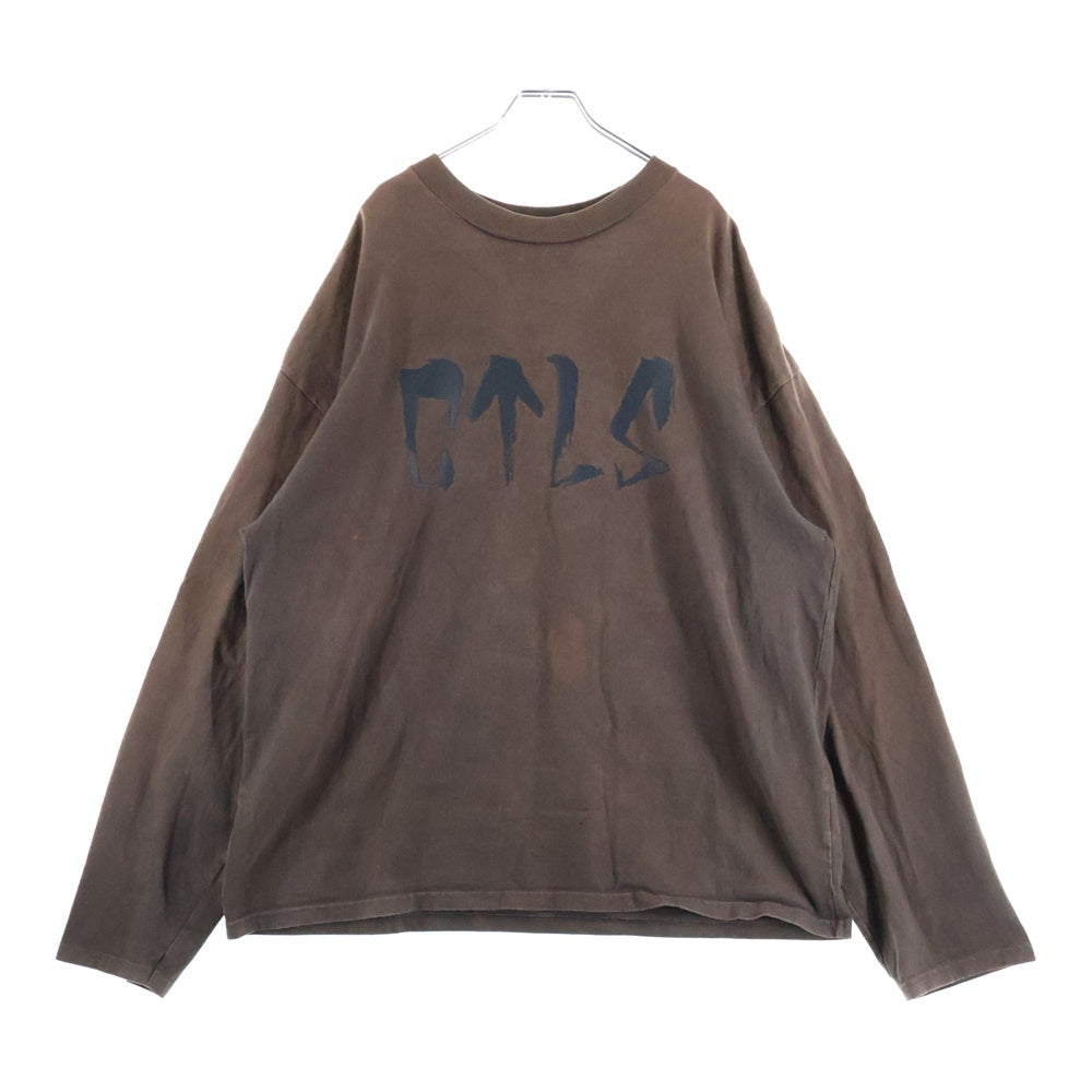 cvtvlist(カタリスト) L/S T-Shirt ロゴプリント 長袖Tシャツ ロンT ブラウン