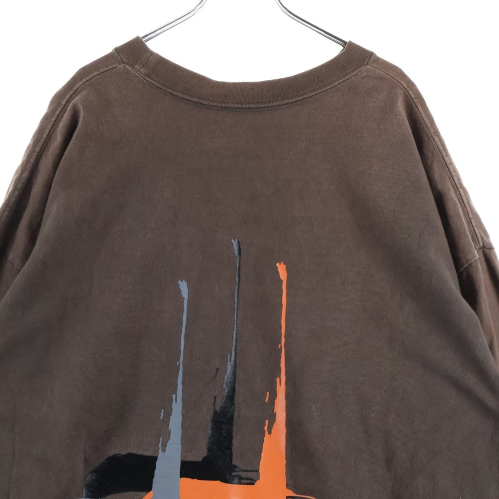 cvtvlist(カタリスト) L/S T-Shirt ロゴプリント 長袖Tシャツ ロンT ブラウン