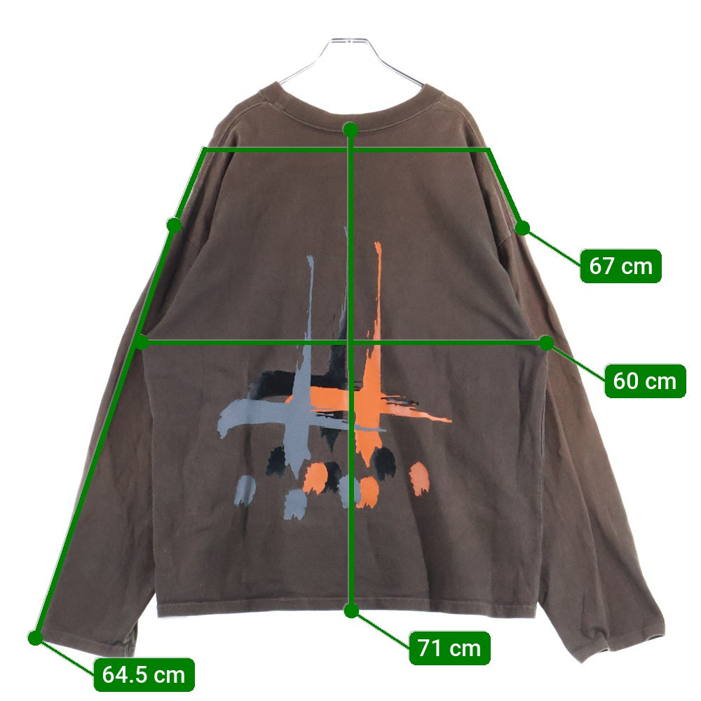 cvtvlist(カタリスト) L/S T-Shirt ロゴプリント 長袖Tシャツ ロンT ブラウン