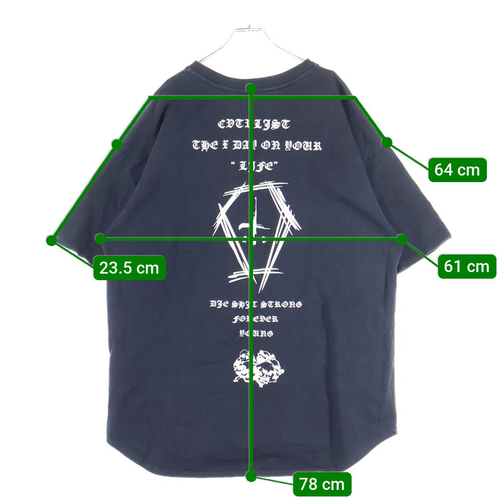 cvtvlist(カタリスト) THE X DAY ON YOUR LIFE T-Shirt 半袖Tシャツ ブラック