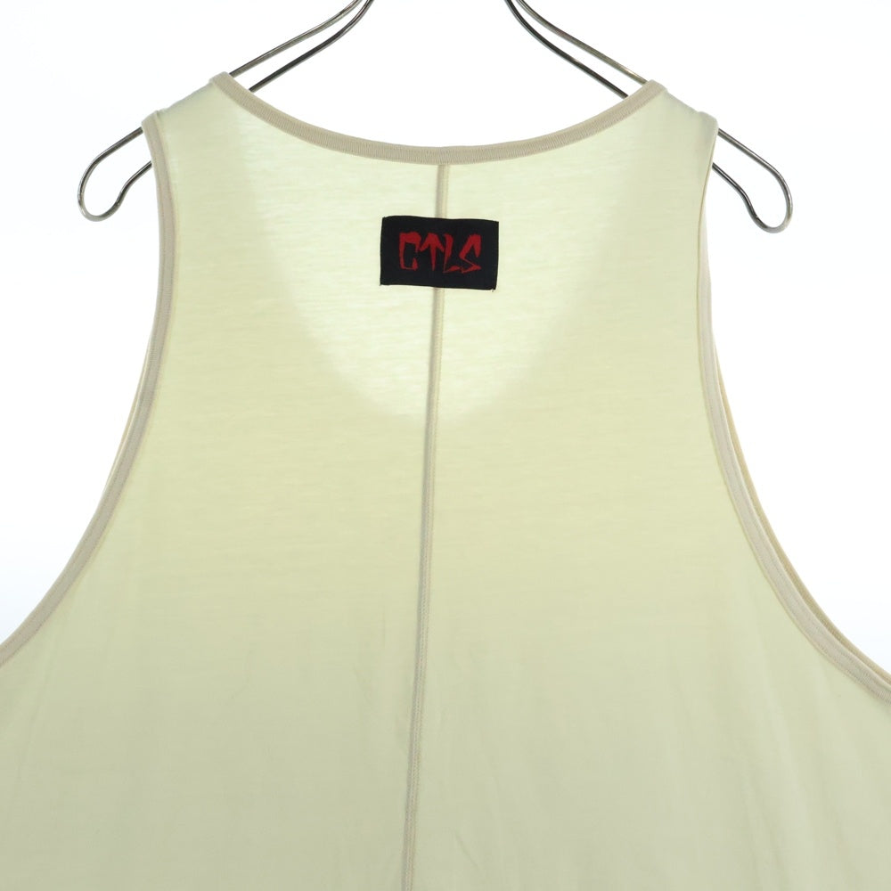 cvtvlist(カタリスト) Logo Tank Top バックロゴ タンクトップ ノースリーブシャツ イエロー2201050306