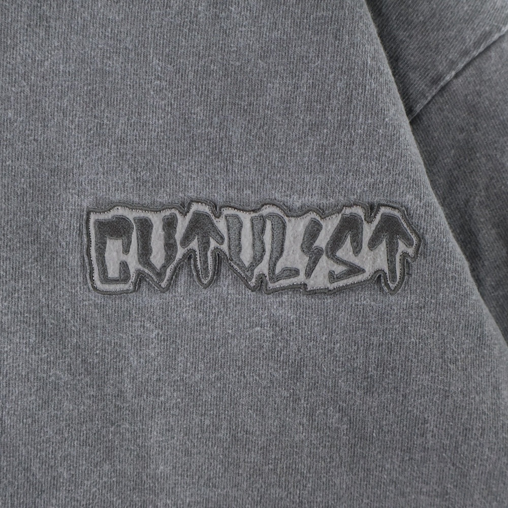cvtvlist(カタリスト) T-Shirt ロゴ刺繍 半袖Tシャツ グレー