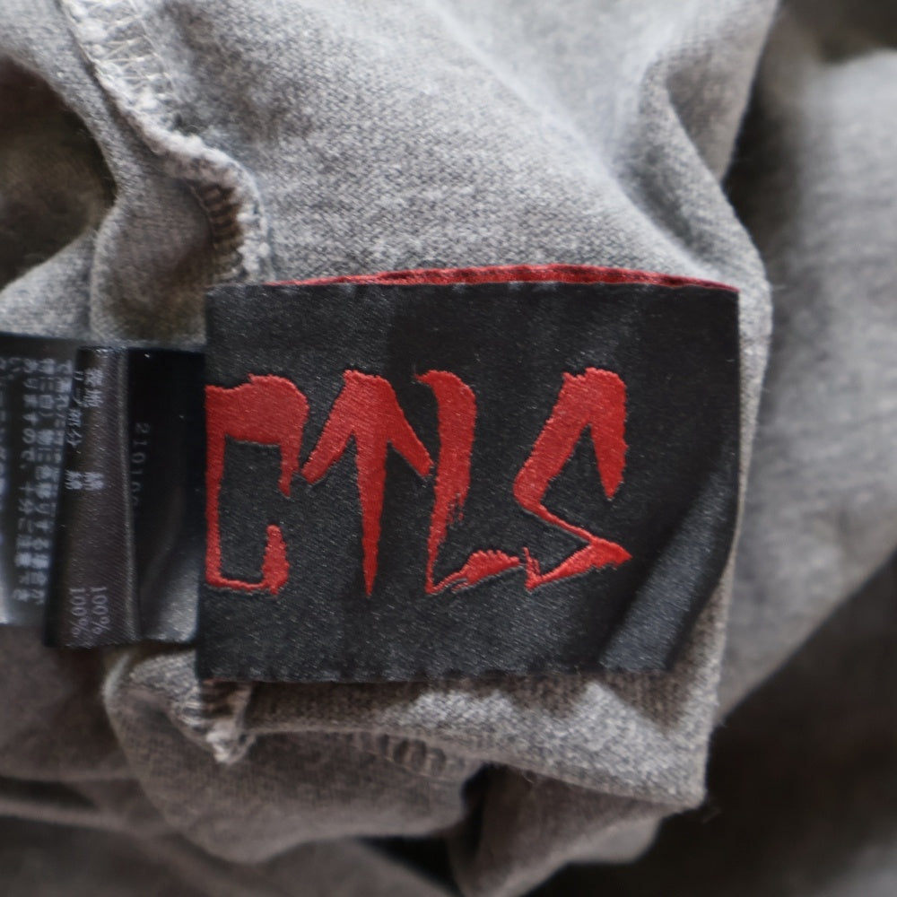 cvtvlist(カタリスト) T-Shirt ロゴ刺繍 半袖Tシャツ グレー