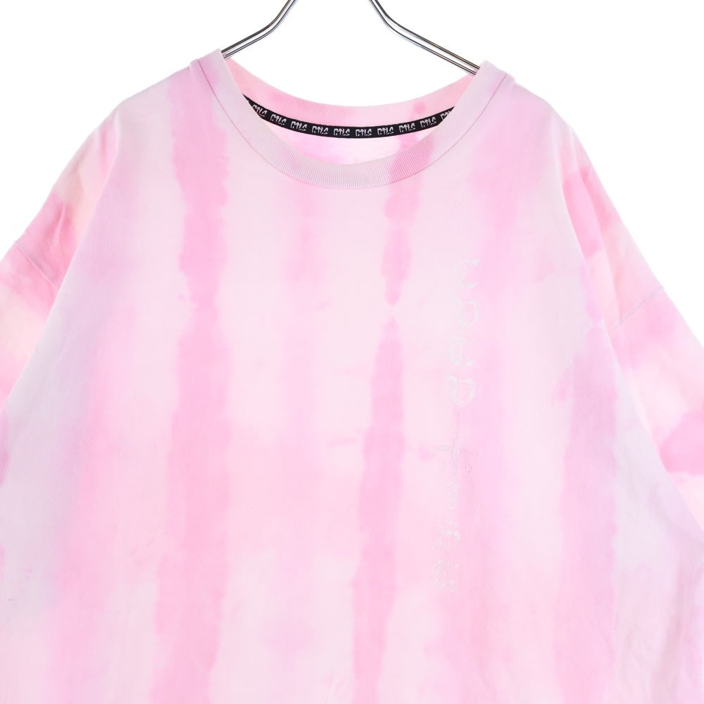 cvtvlist(カタリスト) T-Shirt ロゴ刺繍 タイダイ半袖Tシャツ ピンク