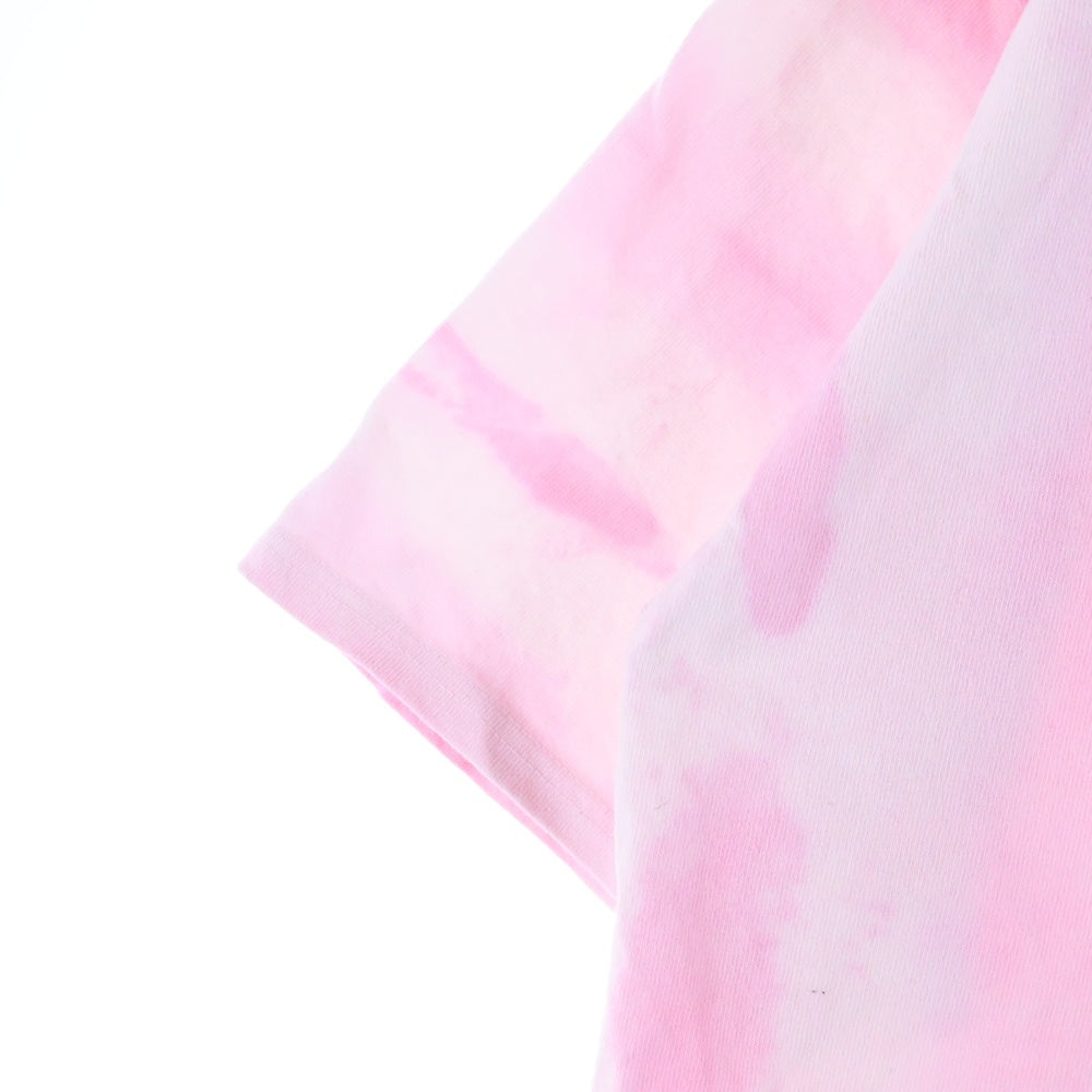 cvtvlist(カタリスト) T-Shirt ロゴ刺繍 タイダイ半袖Tシャツ ピンク