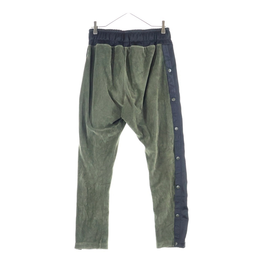 cvtvlist(カタリスト) Velvet Pants 裾スナップ ベルベットベロアパンツ カーキ