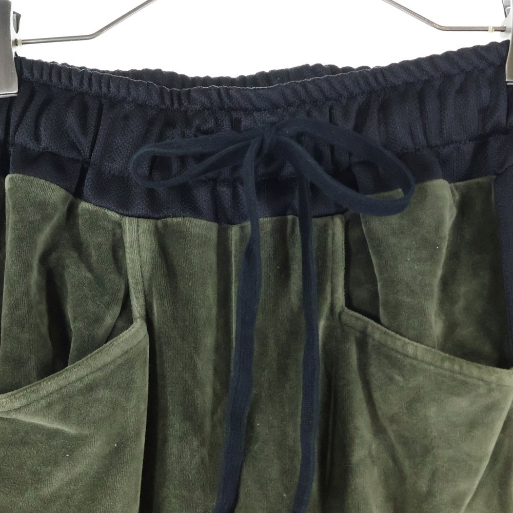 cvtvlist(カタリスト) Velvet Pants 裾スナップ ベルベットベロアパンツ カーキ