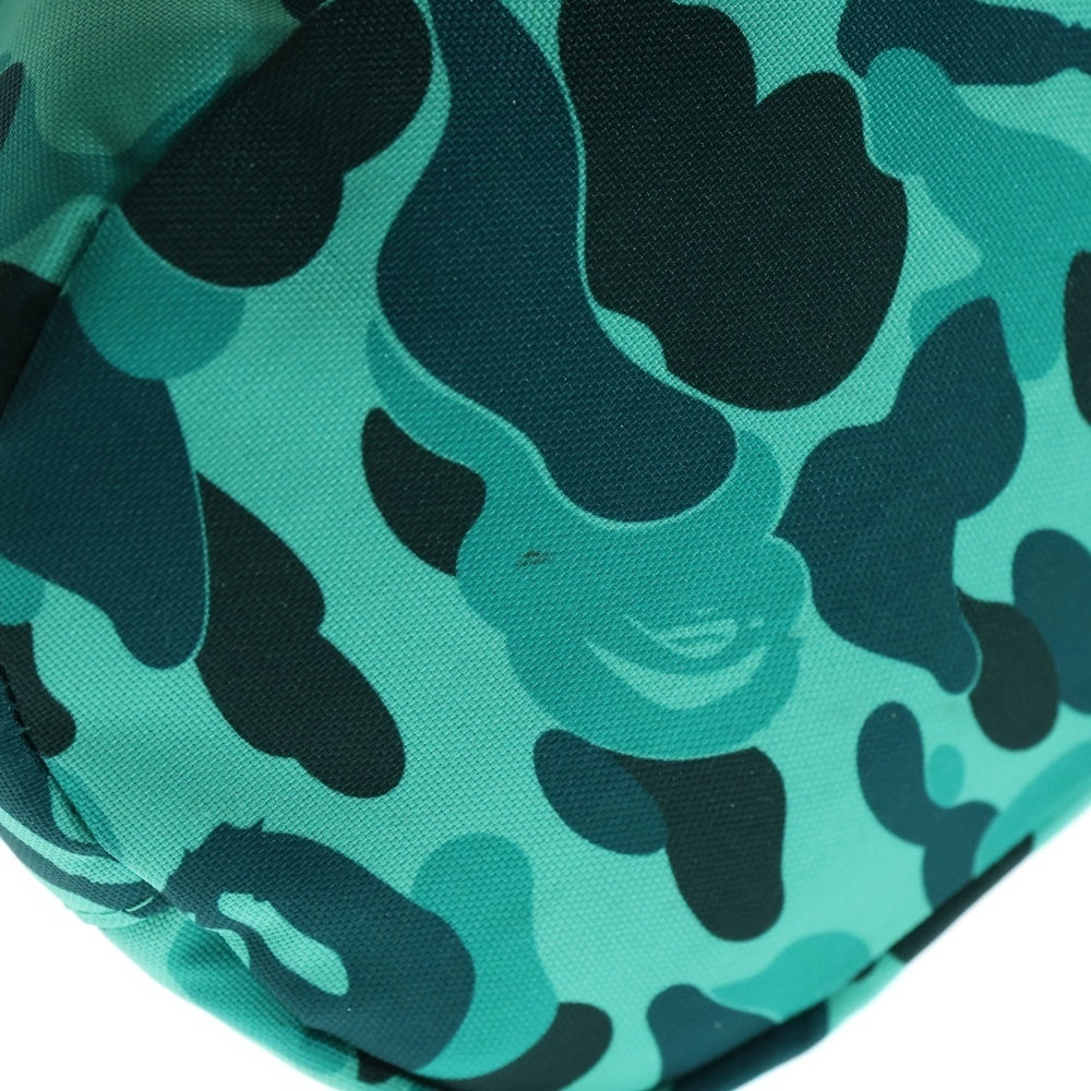 SAINT MICHAEL(セントマイケル) 24SS ×A BATHING APE AP ROPE SNAP BAG アベイシングエイプ カモフラージュ 迷彩巾着バッグ ブルー SM-YS8-0000-C36