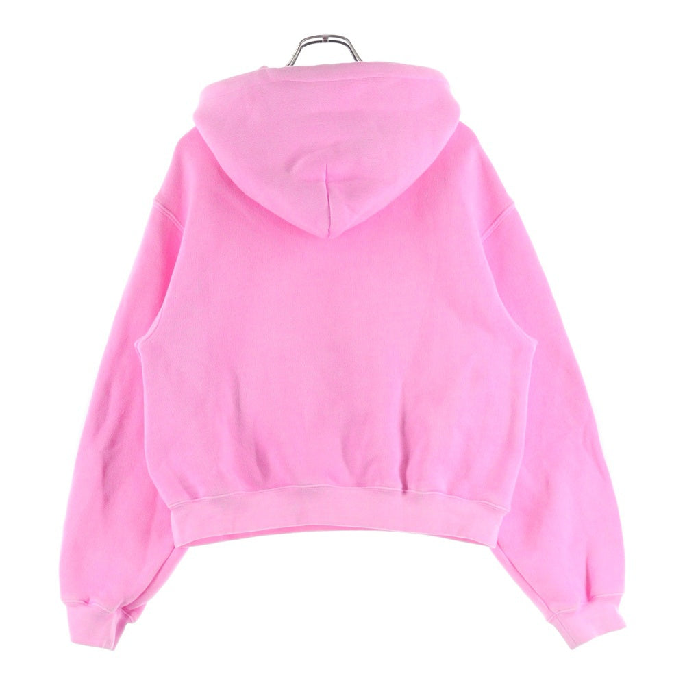 ALEXANDER WANG(アレキサンダーワン) Structured Terry Puff Logo Hoodie プルオーバースウェットパーカー フーディー ピンク 4CC3222069