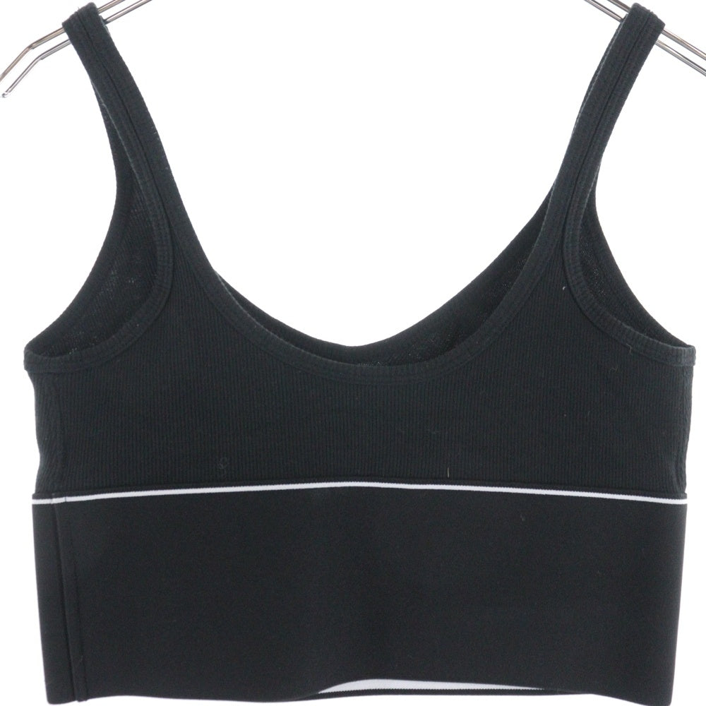 ALEXANDER WANG(アレキサンダーワン) Ribbed Bra ロゴバンドキャミソール ブラック レディース 1CC4218077