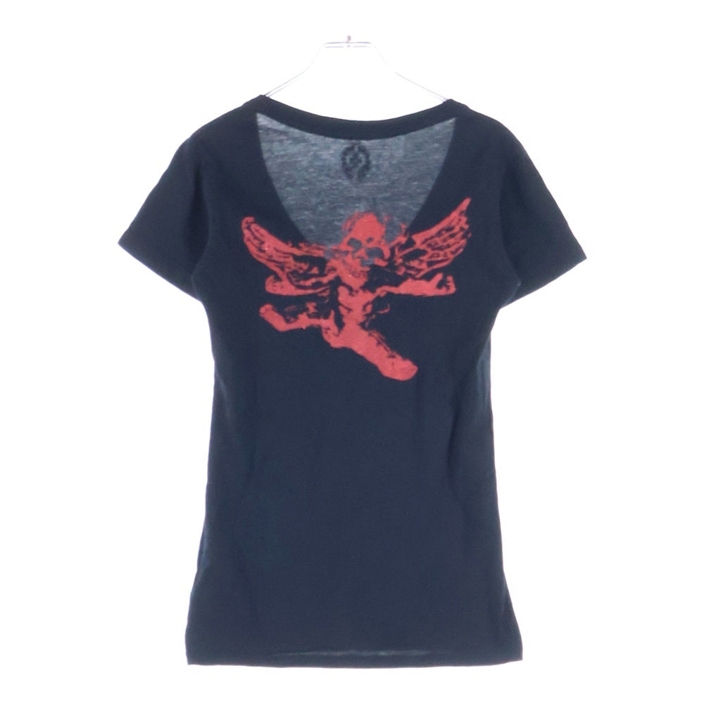CHROME HEARTS(クロムハーツ) FOTI V NECK T-SHIRT フォティ Vネック半袖Tシャツ ブラック レディース