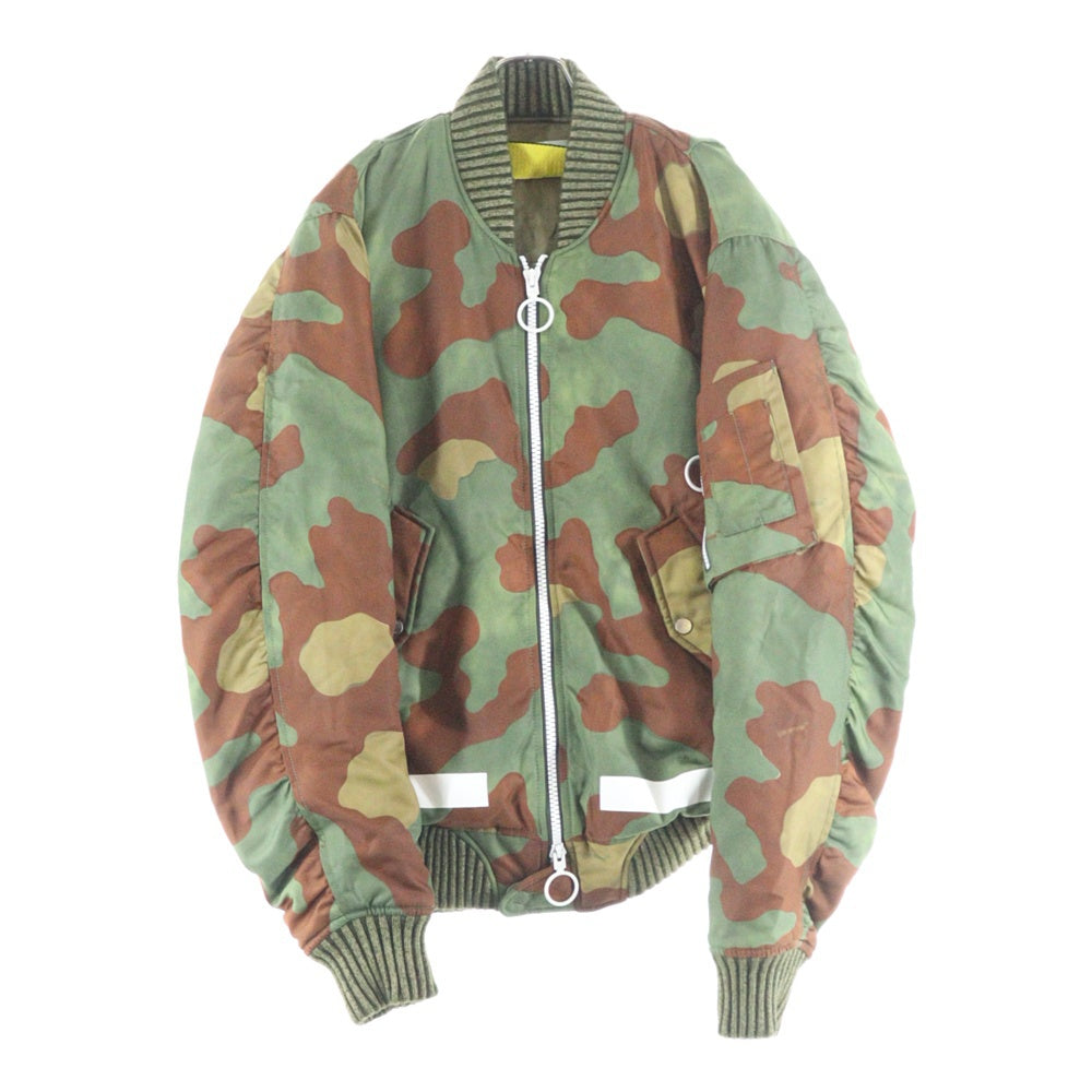 OFF-WHITE(オフホワイト) 18SS Camo Bomber Jacket カモボンバージャケット MA-1 カーキ OMEA026F17579007