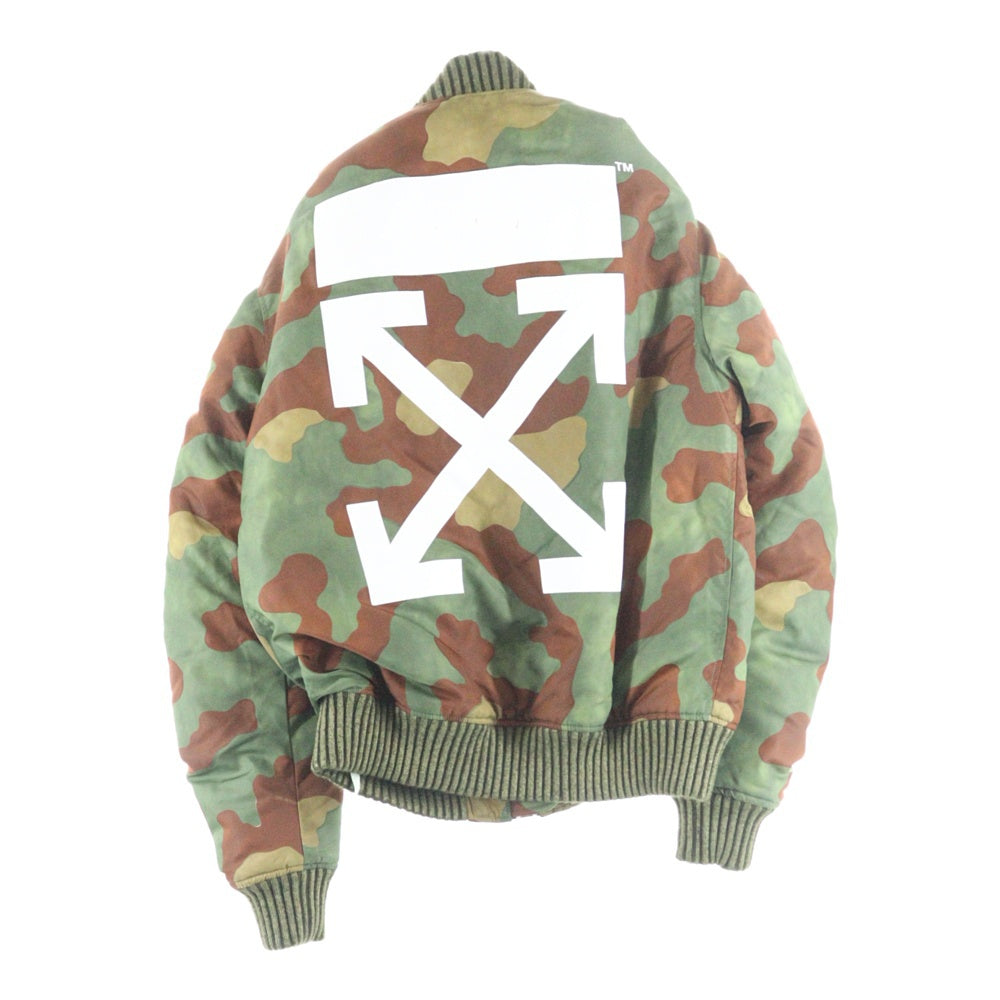 OFF-WHITE(オフホワイト) 18SS Camo Bomber Jacket カモボンバージャケット MA-1 カーキ OMEA026F17579007