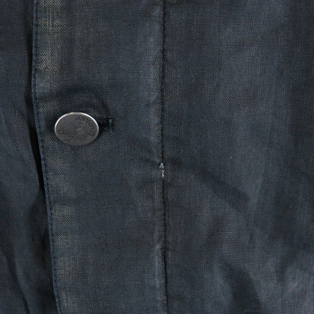 C.P. Company(シーピーカンパニー) ZIP FLIGHT JACKET リネン ジップアップ フライトジャケット ネイビー