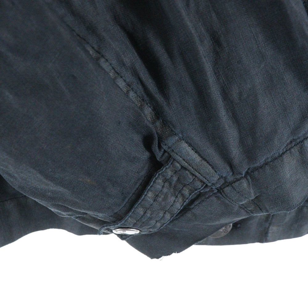 C.P. Company(シーピーカンパニー) ZIP FLIGHT JACKET リネン ジップアップ フライトジャケット ネイビー