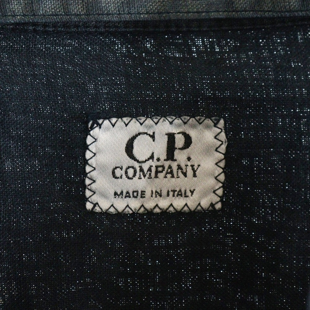 C.P. Company(シーピーカンパニー) ZIP FLIGHT JACKET リネン ジップアップ フライトジャケット ネイビー