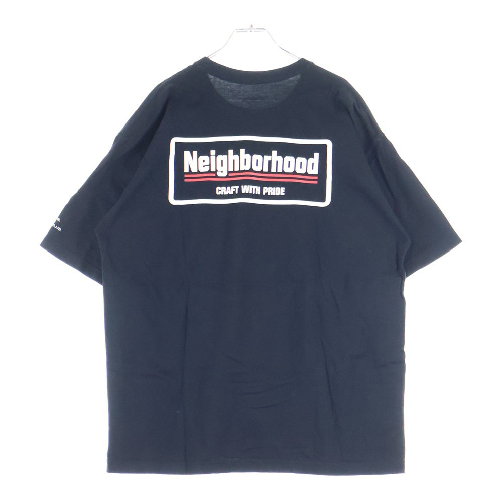 NEIGHBORHOOD(ネイバーフッド) バックロゴプリント クルーネック半袖Tシャツ ブラック