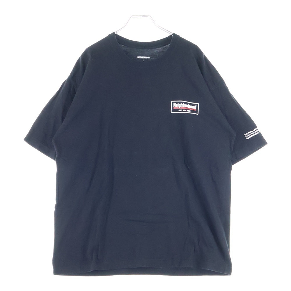NEIGHBORHOOD(ネイバーフッド) バックロゴプリント クルーネック半袖Tシャツ ブラック