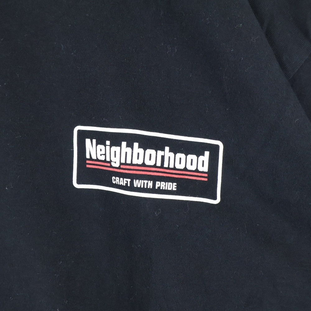 NEIGHBORHOOD(ネイバーフッド) バックロゴプリント クルーネック半袖Tシャツ ブラック
