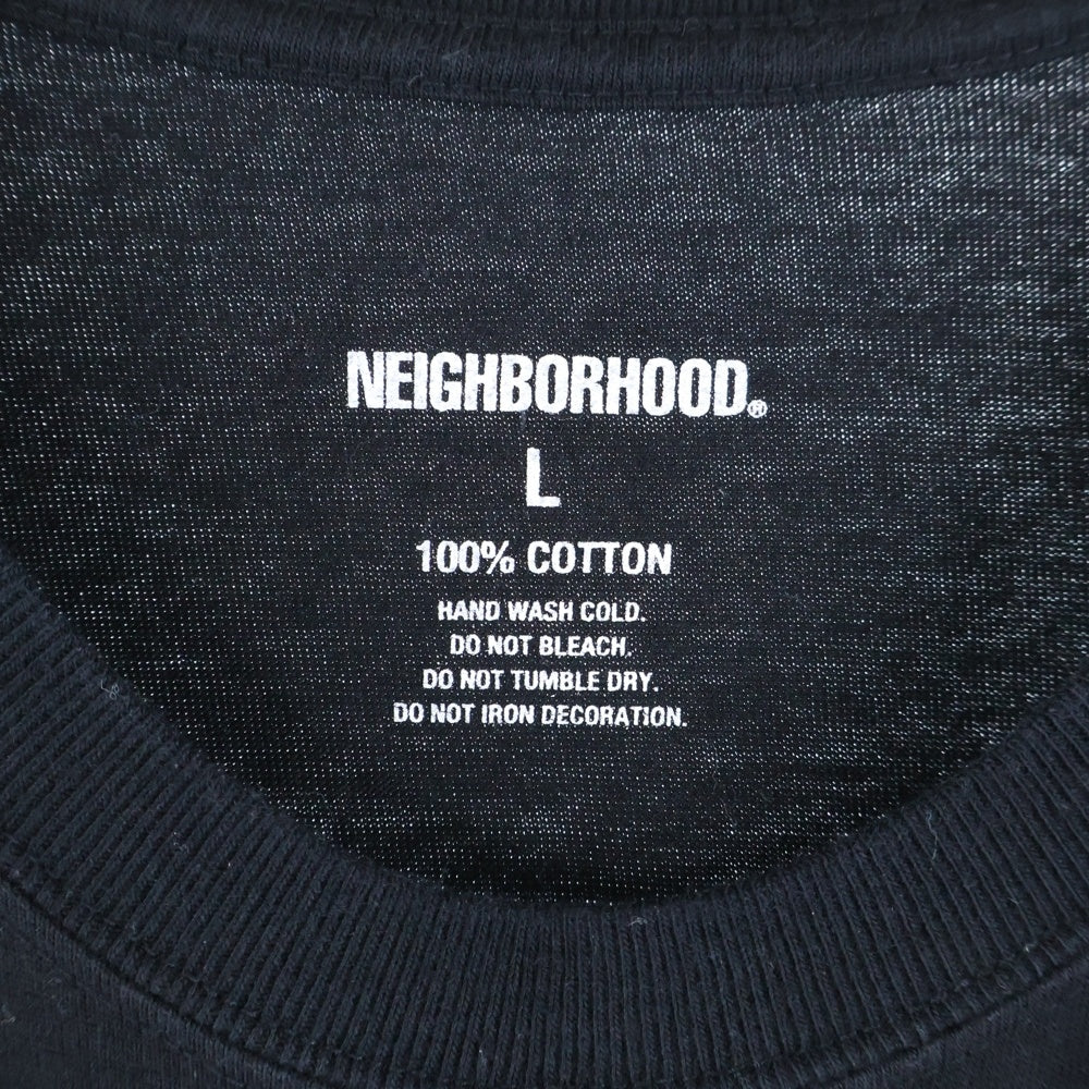 NEIGHBORHOOD(ネイバーフッド) バックロゴプリント クルーネック半袖Tシャツ ブラック