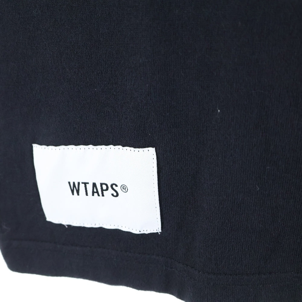 WTAPS(ダブルタップス) ロゴパッチ付き クルーネック半袖Tシャツ ブラック 201ATDT-CSM03