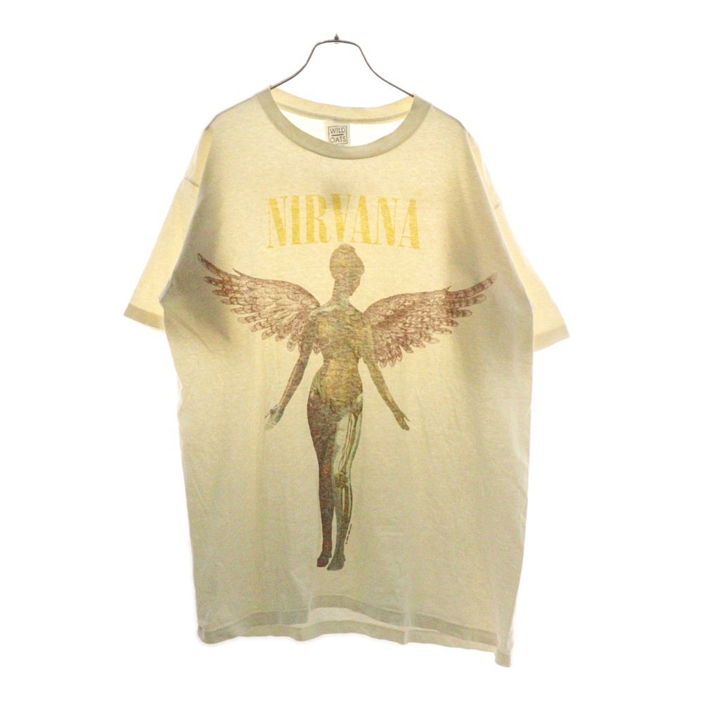 VINTAGE(ヴィンテージ) 90s NIRVANA IN UTERO ニルヴァーナ インユーテロ 両面プリント 半袖Tシャツ ホワイト