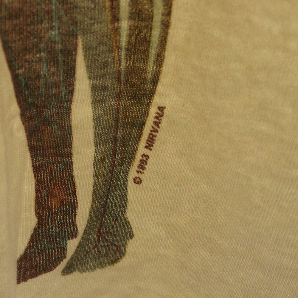 VINTAGE(ヴィンテージ) 90s NIRVANA IN UTERO ニルヴァーナ インユーテロ 両面プリント 半袖Tシャツ ホワイト