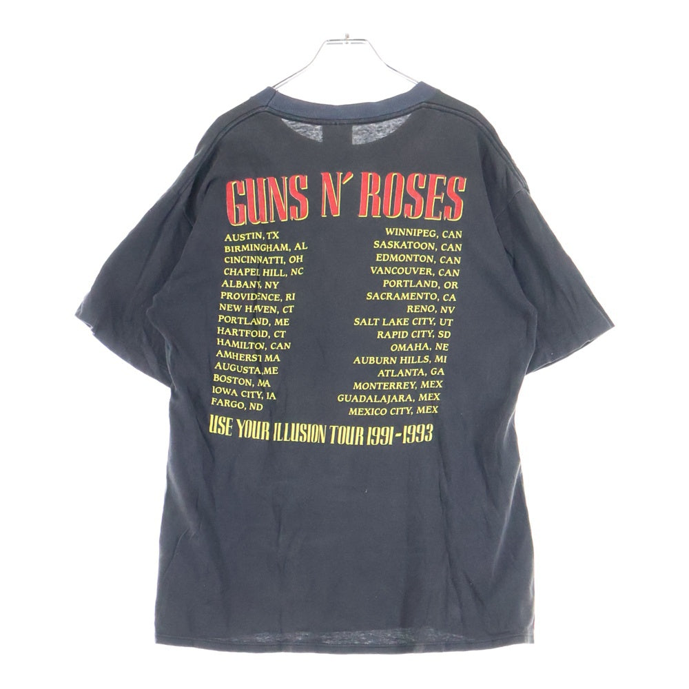 VINTAGE(ヴィンテージ) 90s 1992 GUNS N' ROSES Bad Apple BROCKUM ガンズ アンド ローゼス バッド アップル ブロッカム 半袖Tシャツ ブラック