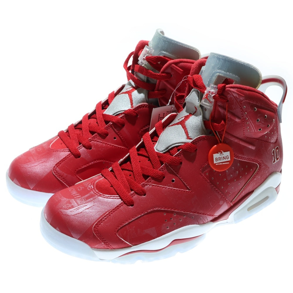 NIKE(ナイキ) 【観賞用】 2014年製 ×SLAM DUNK AIR JORDAN 6 RETRO スラムダンク エアジョーダン6 ハイカットスニーカー レッド 717302-600 US12/30cm