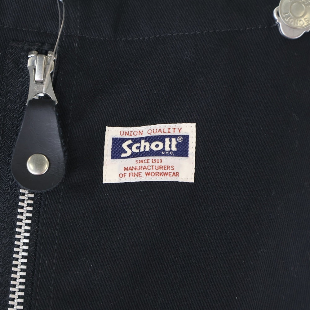 SCHOTT(ショット) TC OVERALL PANTS オーバーオール ワークパンツ ブラック 782-391007